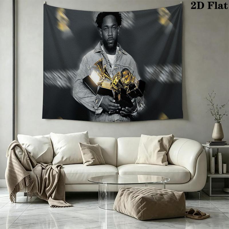 Kendrick Lamar Wall Tapestry Aesthetic Wall Hanging Printed Fabric Blanket Decorative Tapestries for Bedroom Living Room Home Decor