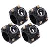 4 Sets Water Drain Saddle Plastic Pipe Additional Quick Connector Tee Kit G1 Female Thread