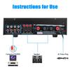 5CH Bluetooth Stereo Amplifier Hifi Audio Power Amp With Remote Control Support FM/USB Home Receiver Karaoke Car Music