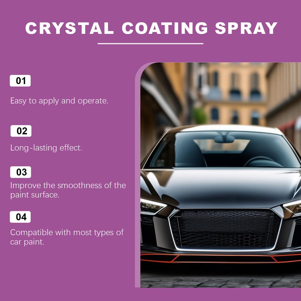 Car coating spray, mirror-effect coating spray that enhances gloss, suitable for daily car paint maintenance. 30ml