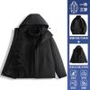 Womens Winter 3-in-1 Waterproof Windproof Parka With Removable Down Inner Layer Skiing Hiking Camping