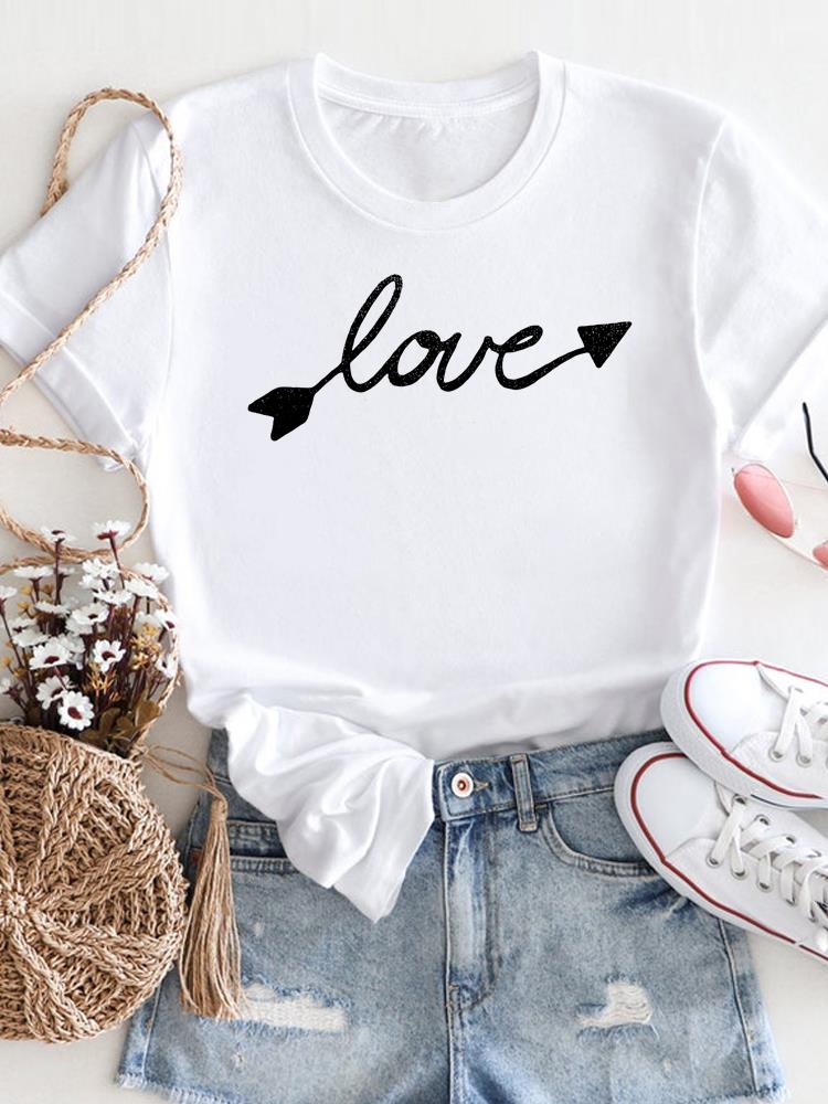 Flower Lovely Trend 90s Clothing Print White T Shirt Short Sleeve Tee Unisex Ladies Casual Top Female Fashion Graphic TShirt