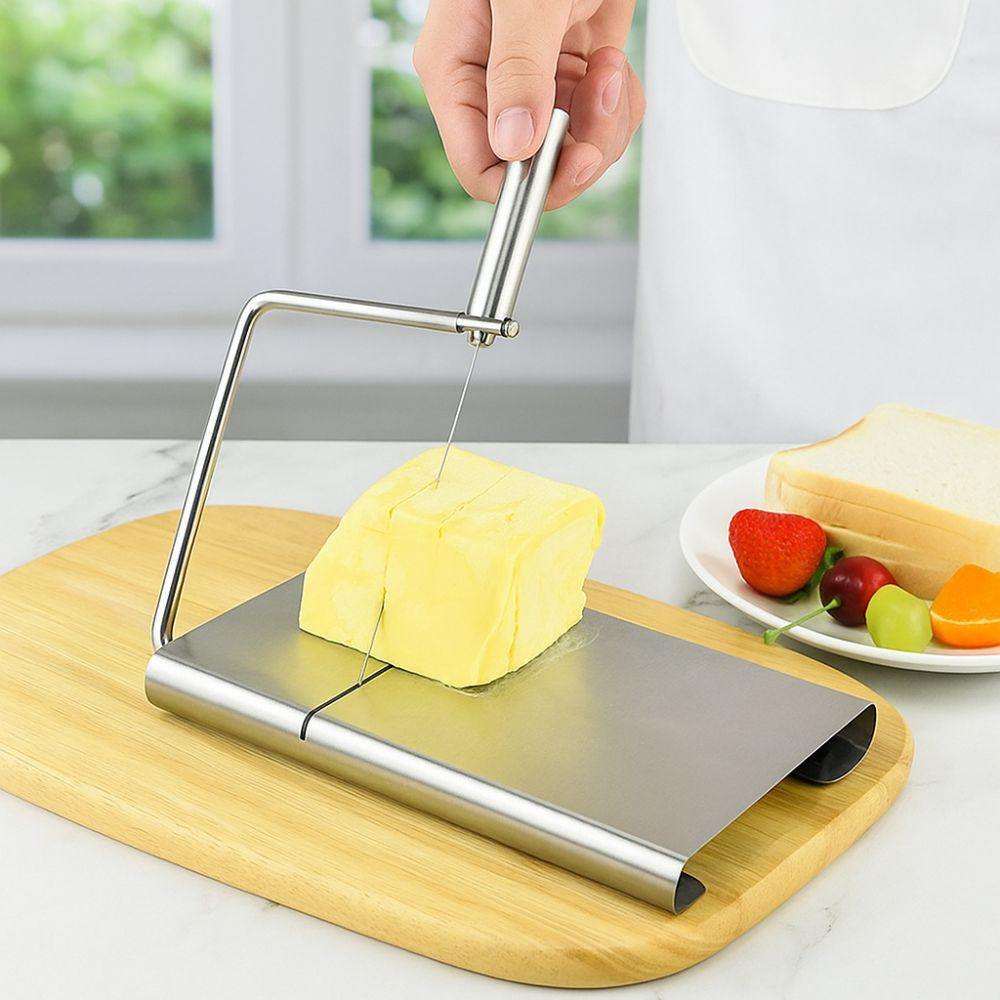 Non-slip Stainless Steel Cheese Slicer Rust-resistant Butter Slicer Food Slicer  Baking