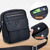 Messenger-skulderveske i ekte skinn for menn Vintage kuskinn Herre Uformell multifunksjon liten crossbody-veske mote