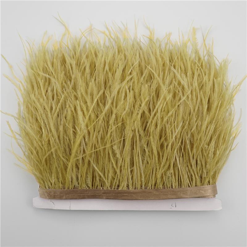 8-10cm Ostrich Feather Trims for Needlework and Handicraft Black Plume Skirt Decoration Natural Feathers Ribbon Fringe