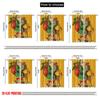 2pcs,2D Plane Printing Curtains Digital Printed Vintage Santa & Reindeer (2) Durable 100% Polyester Fabric (without Rod)