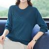 Fall Winter Women's Plus Size Sweater Long Sleeve Loose Crew Neck Knitwear Sweater Rhinestone Pullover Knit Top Stretch Jumper