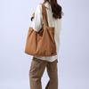 Retro Thick Canvas Tote Bag For Women, Large Capacity Casual Shoulder Handbag, Mori Style Outdoor Daily Purse