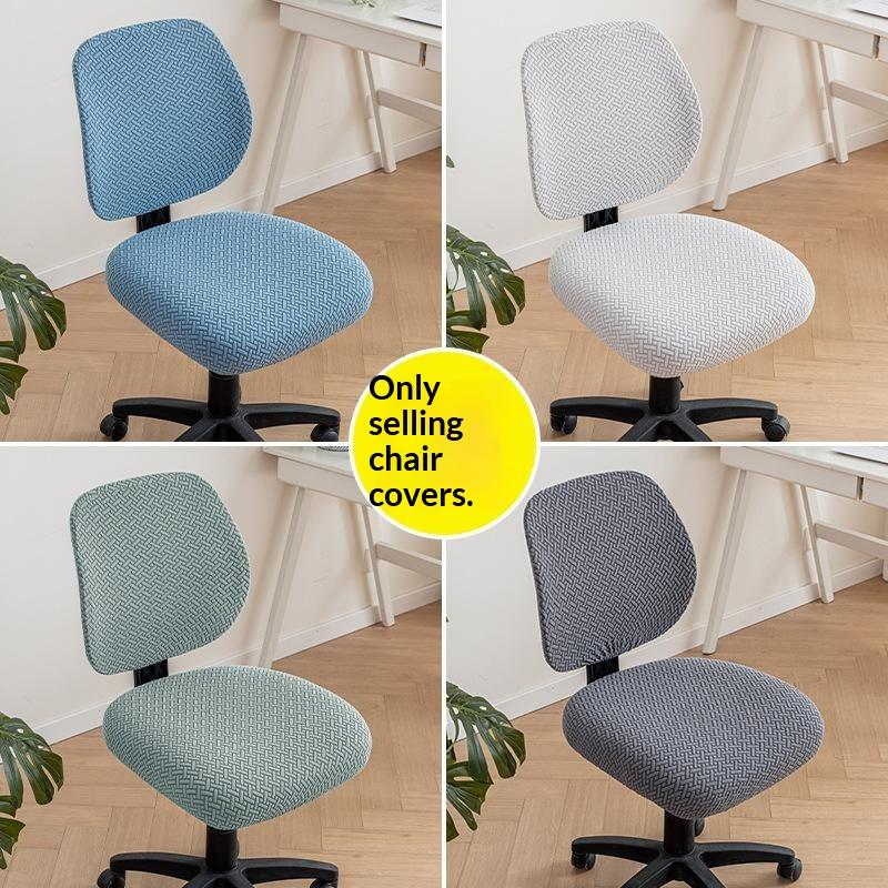 Stretch Jacquard Office Chair Seat Cover Soft Stain Resistant Fabric Universal For Home Office Work Study Spaces