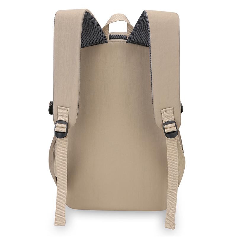 Solid Color Backpack Lightweight Nylon Bag Unisex Travel Backpack Student Schoolbag