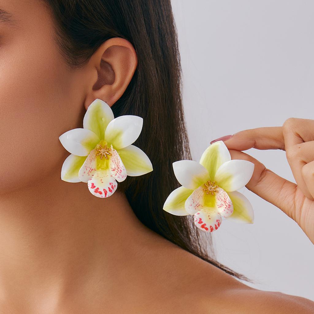 Fashion Three-Dimensional Simulation Flower Necklace Choker Personalized Long Wax Thread Fabric Flower Necklace