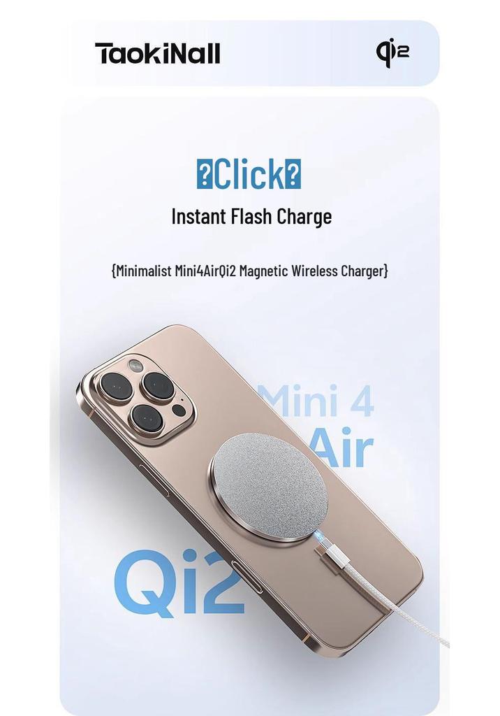 TaowanTong Magnetic Wireless Charger for iPhone 12-17, Low-Temperature Fast Charging