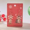 Cute Enamel Santa Claus Stud Earrings For Women Exquisite Imitation Pearl Cartoon Christmas Earring Xmas New Year Party Gifts