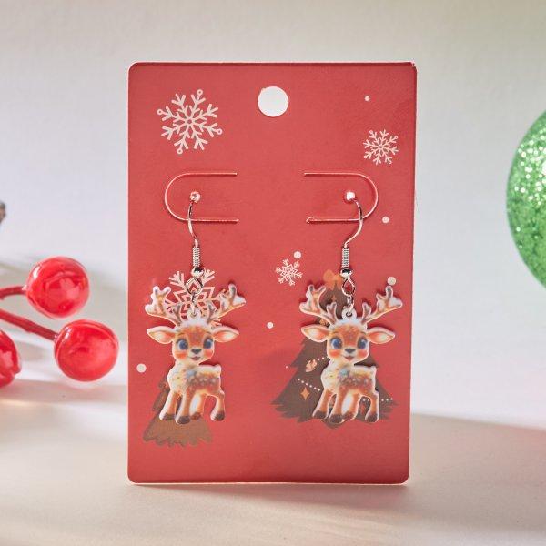 

Cute Enamel Santa Claus Stud Earrings For Women Exquisite Imitation Pearl Cartoon Christmas Earring Xmas New Year Party Gifts