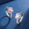 New Heart Diamond Ring: Fashionable Open Style Women's Versatile Sweet Ring with Unique Design