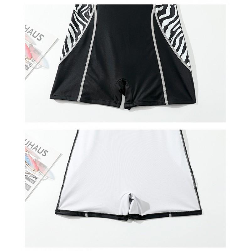 Plus Size Womens One-Piece Athletic Swimwear With Built-in Pad Modest Coverage Quick-Dry Slimming Fit Swimming Pool Spa