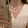 Double Layer Snake Bone Chain Round Bead Necklace for Women's Fashion, Minimalist Style, Niche High-end Neck Chain, Collarbone Chain
