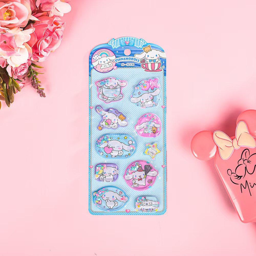 Anime Hello Kitty Hangyodon Cinnamoroll 3D Transparent Jelly Sticker Crystal Cute Decorative Stickers Phone Casesdiy Toys