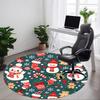 1pc Christmas Winter Office Round Area Rug, Under Office Chairs Bedroom Living Room Home Decor, Room Deco, Available In Various Sizes
