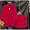 Dames Ademend Linnen Casual Pak Shirt + Broek 2-delige Set