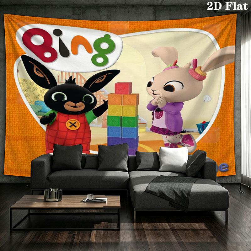 Bing Custom Name Wall Tapestry Aesthetic Wall Hanging Printed Fabric Blanket Decorative Tapestries for Bedroom Living Room Home Decor