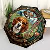 Dog Agility Championship pattern umbrella, portable and foldable design, 8 ribs, a casual accessory for Halloween, Christmas, and birthday gifts.