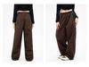 Harajuku Retro Hip Hop Joggers: Elastic Waist, High-Waist, Loose Wide Leg Sweatpants
