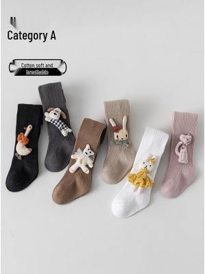 Neue Frühjahrs-/Herbst-Strumpfhosen für Mädchen: Baby-Basisschicht-Hosen & Einteiler aus gekämmter Baumwolle Socken