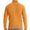 Men's Turtleneck Slim Striped Top Men's Loose Solid Color Casual Long Sleeve Sweater
