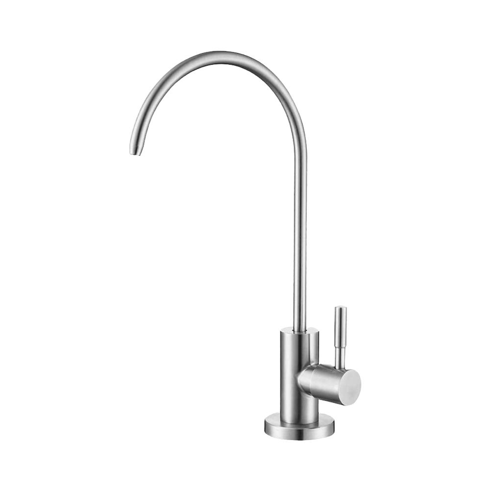 Kitchen Single-cooling 304 Stainless Steel Direct Drinking Water Chrome Finish Deck Mounted Faucet Ceramic Valve Classic Modern