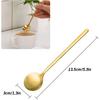 Pack of 8, Gold Plated Stainless Steel Espresso Spoons, findTop Mini Teaspoons Set for Coffee Sugar Dessert Cake Ice Cream Soup Antipasto Cappuccino,