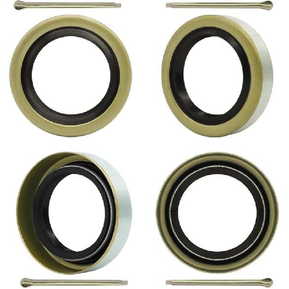 RV MURTS 4Pcs Trailer Axle Hub Wheel Grease Seals ID 1.719" X OD 2.565" Double Lip Grease Seals For 3500Lb #84 Trailer Axle Replacement, 171255TB,