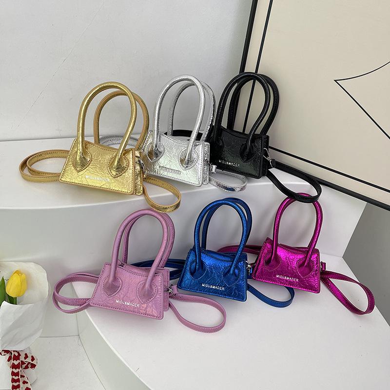 Mini Small Bag 2025 Spring/Summer New Korean Version Fashionable, Simple and Versatile Women's Hand-worn Crossbody Small Square Bag PU