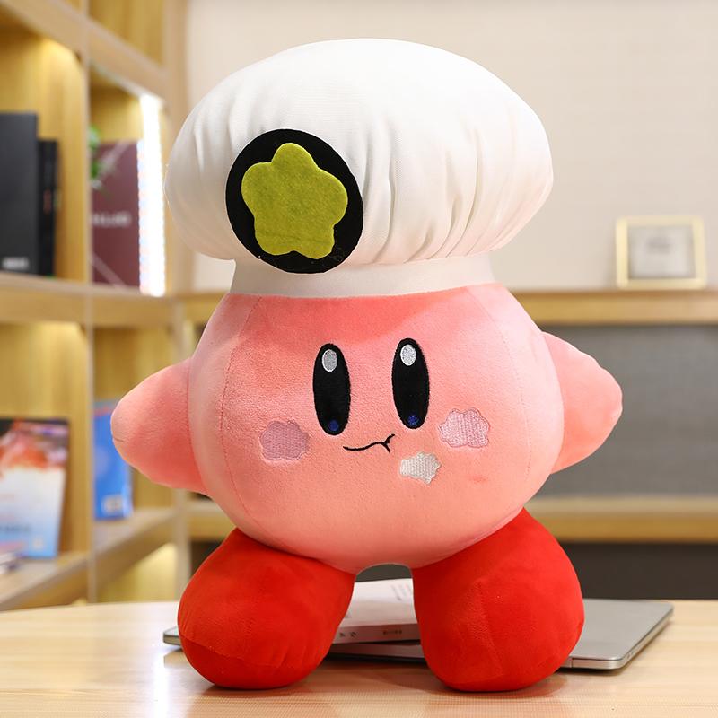 Big Size Chef Kirby Plushies Stuffed Anime Japanese Style Soft Plushies Cuddly Doll Birthday Gifts Girl Child