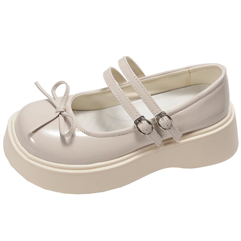 Fashion French Retro Shallow Mouth Platform Single Shoes Women's 2025 New Summer Skirt Versatile Mary Jane Small Leather Shoes