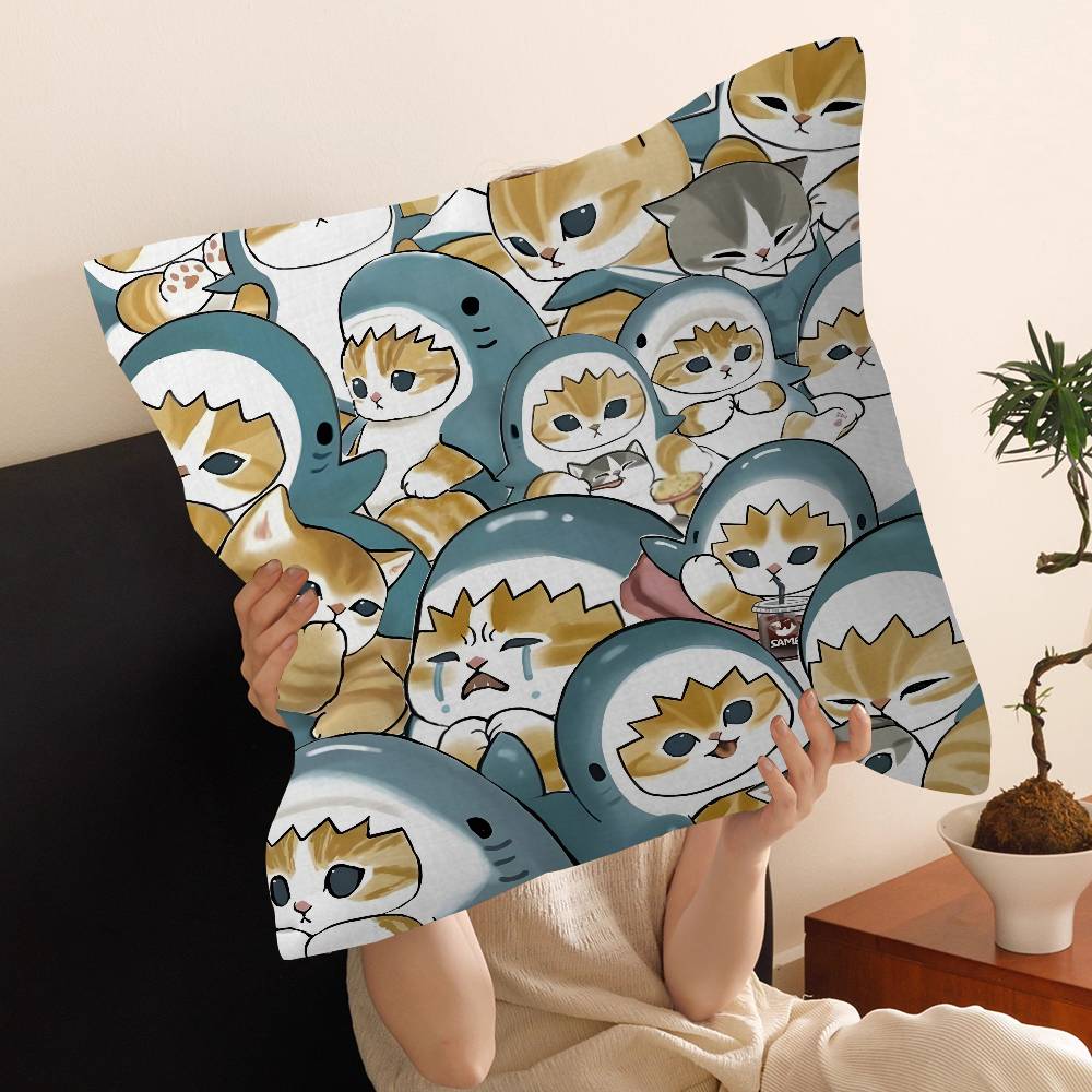 Fashion Luxury Cute Mofusand Cat Cushion Cover Pillow Cover Decor Pillowcase Printed Cushion Case For Couch