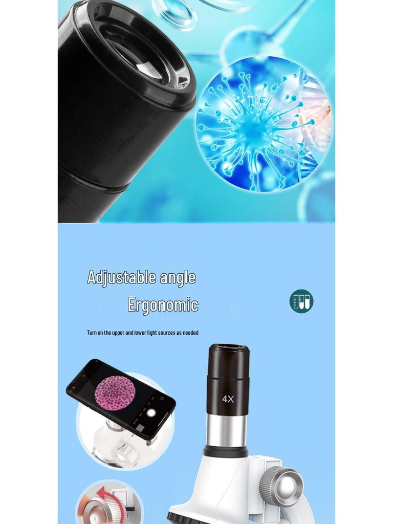 Calibrated 4800x Microscope Science Set for Elementary Students