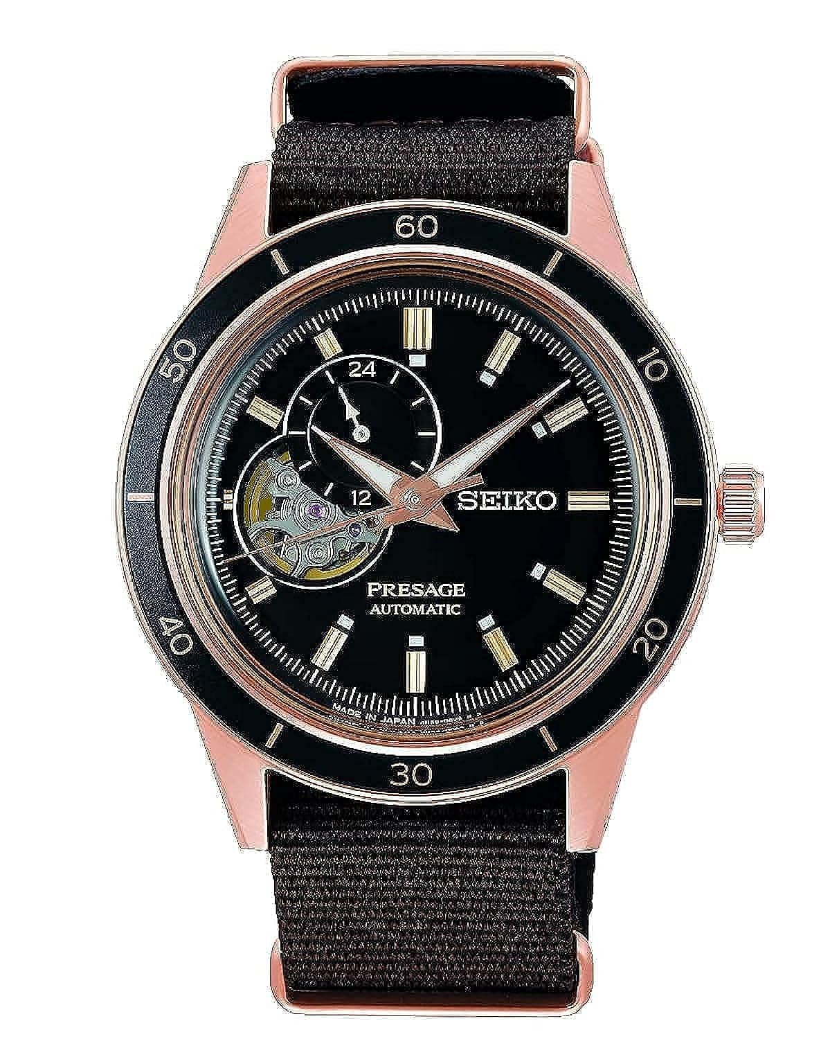 

Seiko Presage Automatic Black Dial Men s Watch SSA426J1, Black, Modern