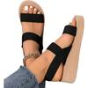 Ladies, Adjustable, Open Mouth Sandals, Breathable Fabric Surface, Lightweight EVA Sole, Outdoor Shoes, Cross Design, Soft Insole, Casual Shoes