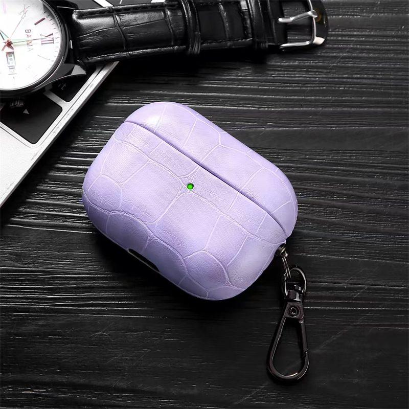 

Airpodspro/Второе поколение Ударопрочные коробки Персонализированный креативный защитный чехол 1-го поколения Пятое поколение Простой чехол Мода AirPods Pro2 Color crocodile [Purple]]