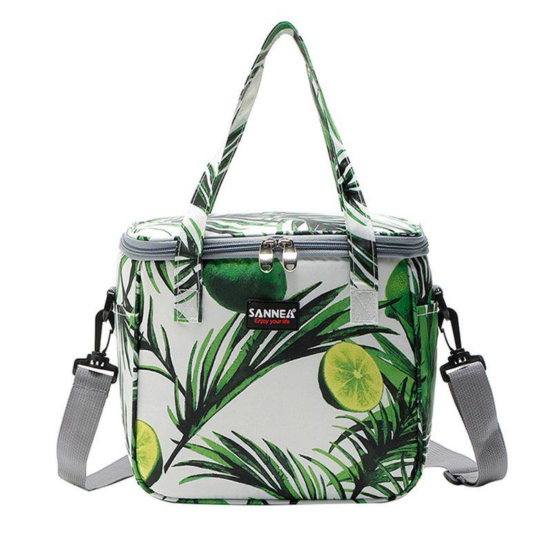 

Lunch Bag Oxford Insulation Bag Cooling Bag Outdoor Multifunction Picnic GreenLeaf