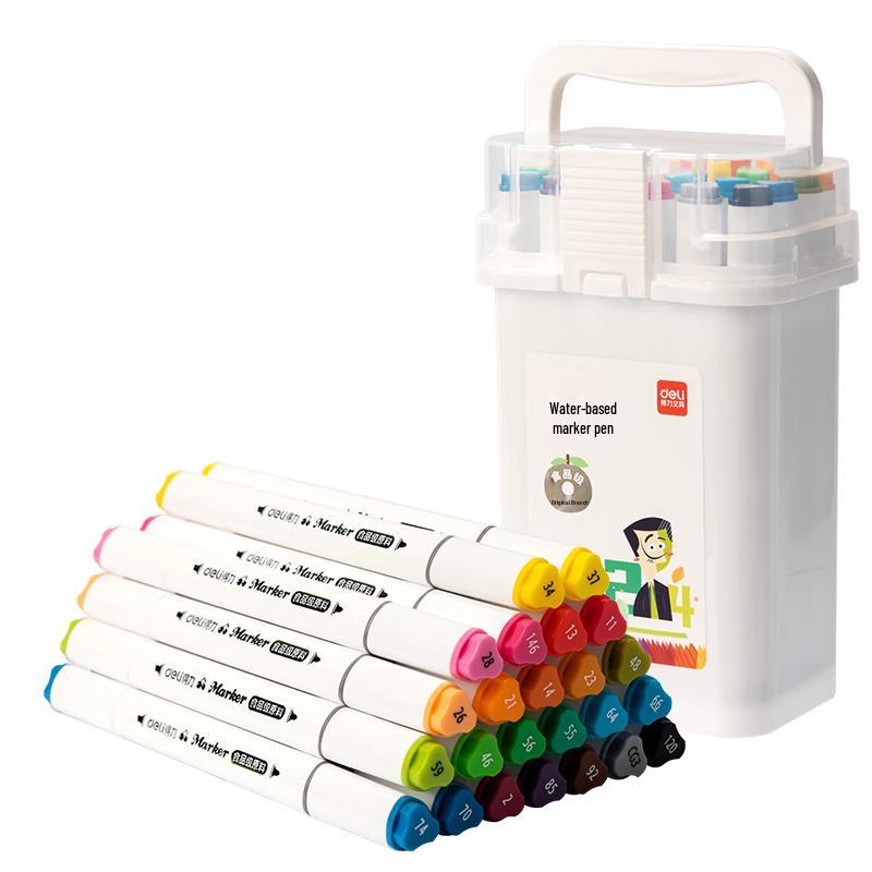 Deli Food-Grade Washable Dual-Tip Marker Pens