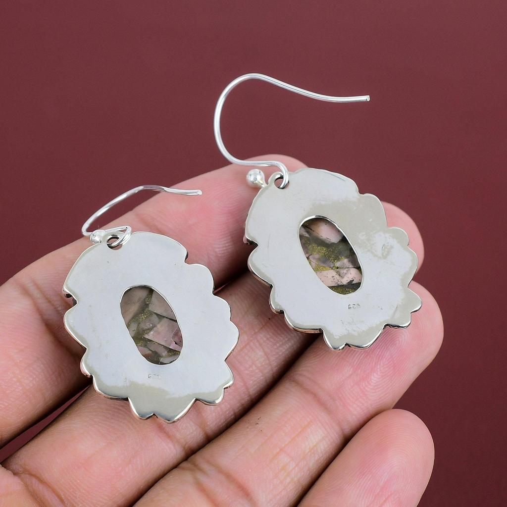 Copper Pink Opal Earring Real Gemstone Earring 925 Sterling Silver Earrings Stylish Earrings Handmade Jewelry Women Earring Engagement Gifts
