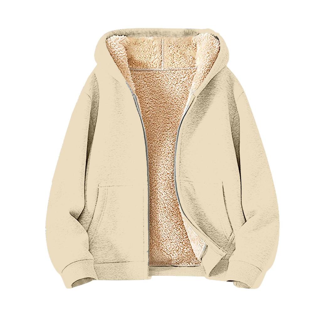 Cappotto da uomo pesante e spesso in pile Felpa con cappuccio da uomo Cardigan