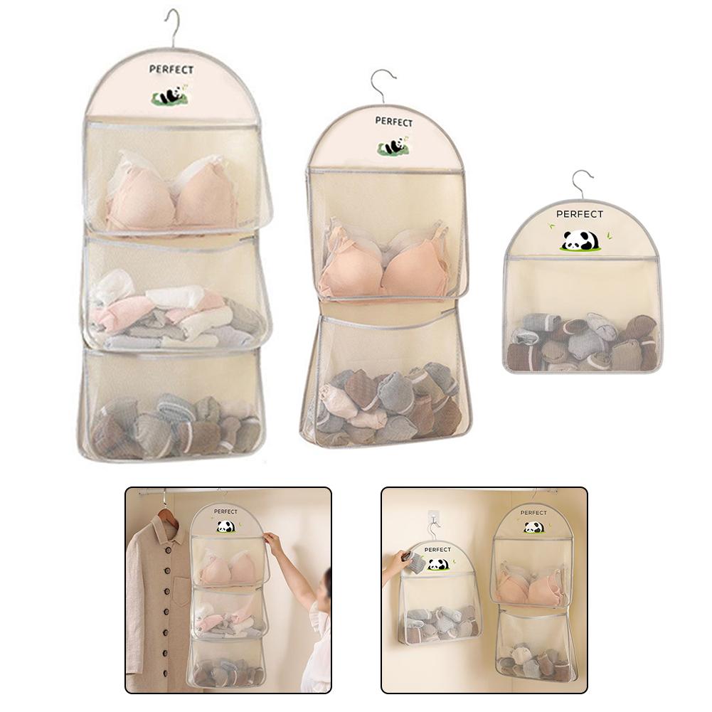 Mesh Hanging Organizer for 24 Pairs of Socks Underwear and Accessories