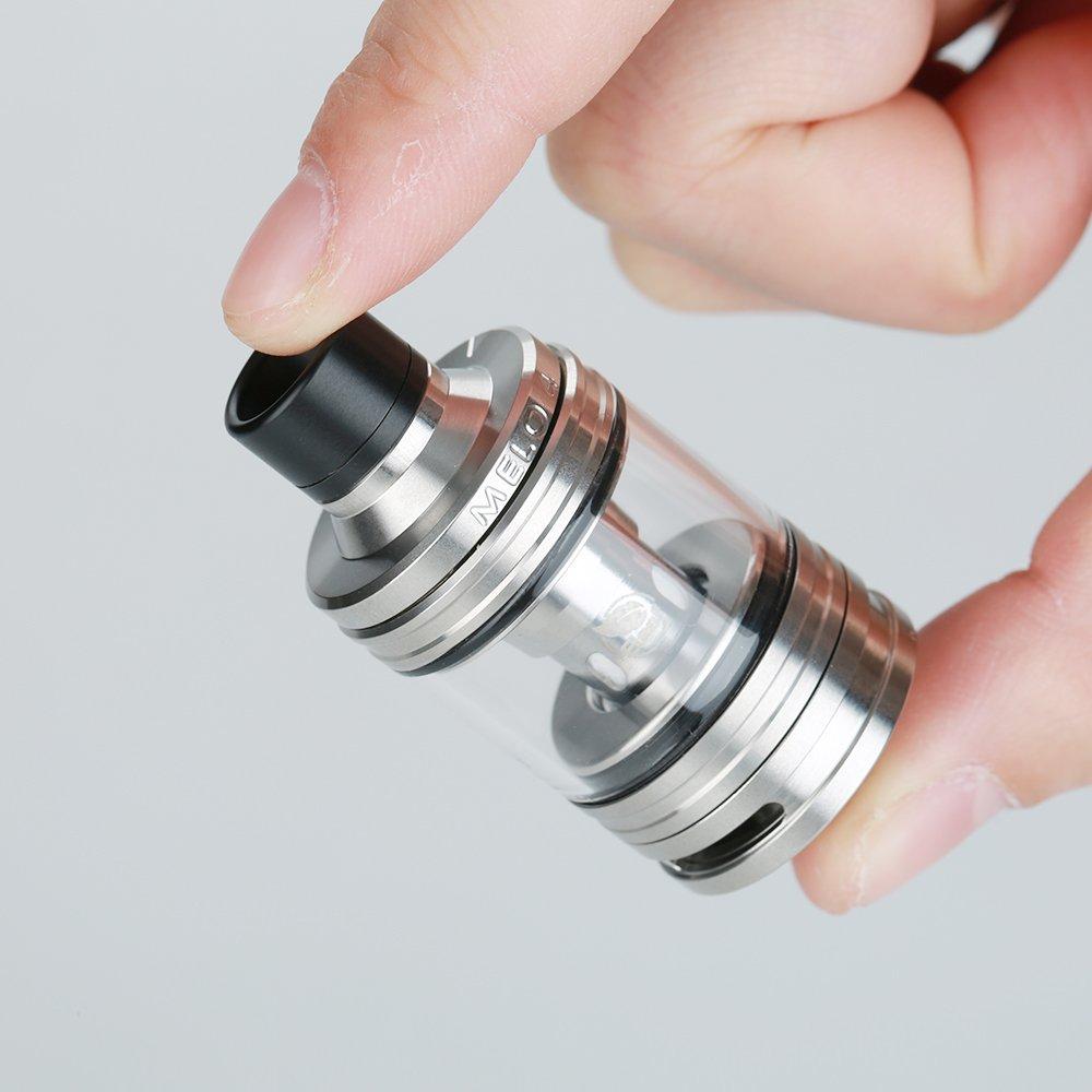 Eleaf Melo 4 Atomizer Diameter Tank with EC2 Series Has Huge Vapor and Good Taste 25mm, Sub-Ohm 4.5ml E-Juice Capacity, (Silver)