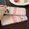 Sweet Cute Girl Series Lace Bowknot Cream Strawberry Cake Stars Shock Proof Phone Cover Case for iPhone 17 16 15 14 Pro Max