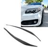 Front Headlight Eyebrow Cover ABS Black Front Headlight Lamp Eyebrow Cover Trim for 5 Series F10 LCI 2014 to 2016