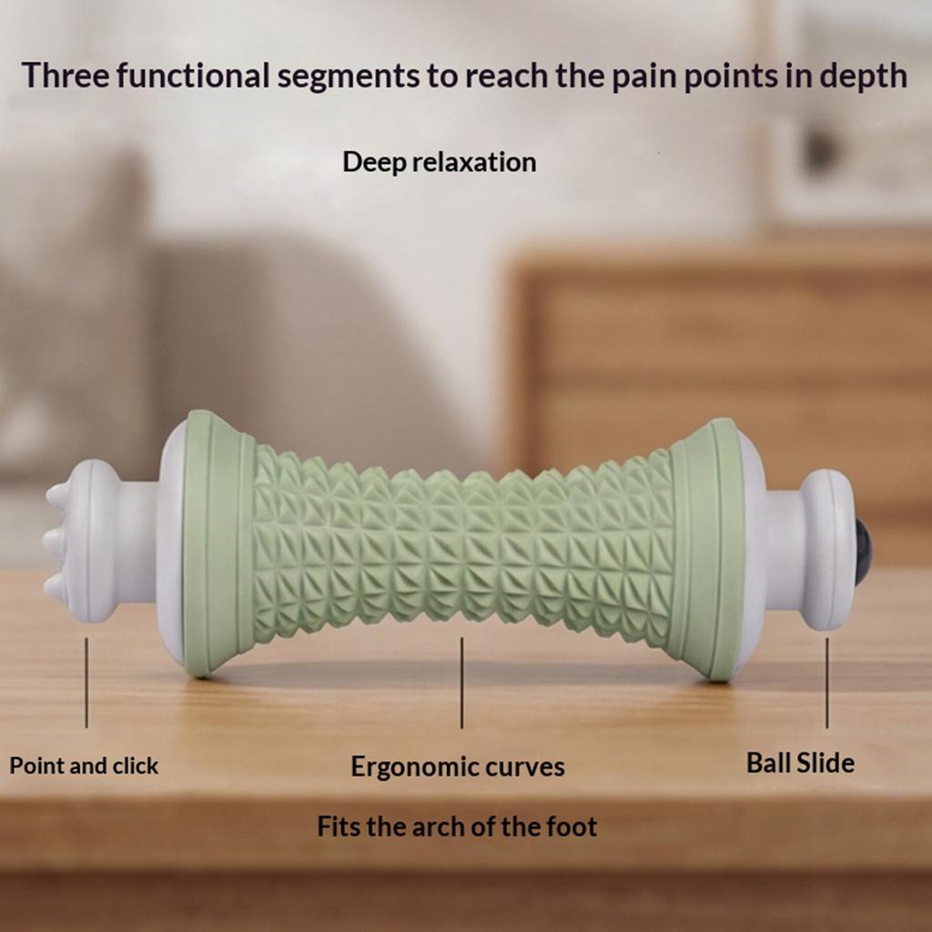 Foot Massage Roller 3 In 1 Non-Slip Yoga Massage Ball Plantar Fascia Roller Muscle Relaxation Care Plastic Manual Foot Massager