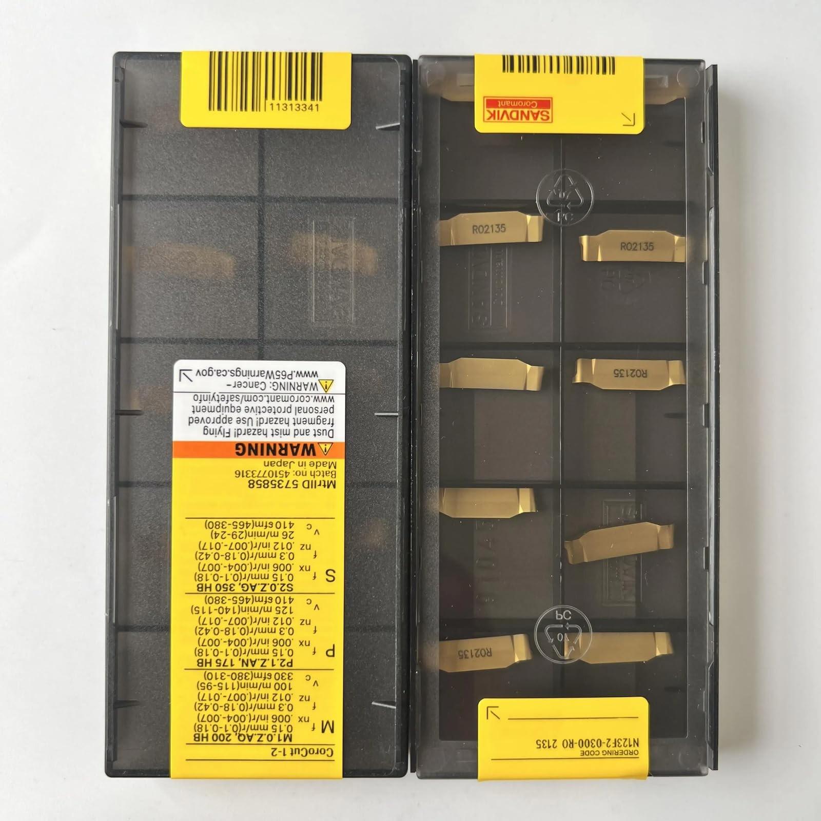 

Original Sandvik / N123F2-0300-RO 2135 /CNC CARBIDE tool blade 10 Pcs